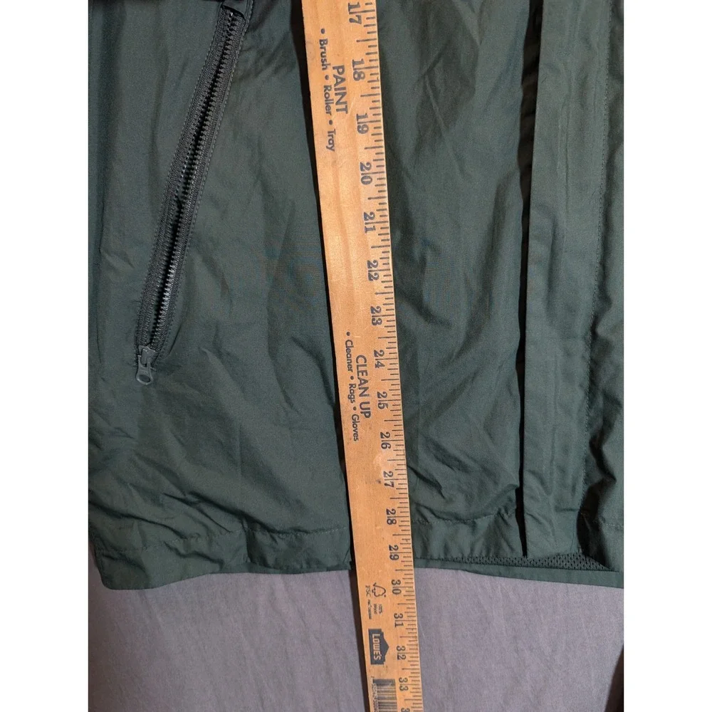 Nike Men Windbreaker Jacket Green‎ Grey Color Block Full Zip Lightweight Size M
